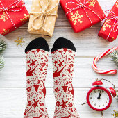 Christmas Classic Rood & Wit Crew Sok