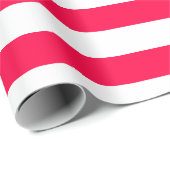 Christmas Classic Rood Wit Gestreept Chique Sjablo Cadeaupapier (Rol Hoek)