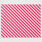 Christmas Classic rood wit gestreept trendy stijlv Cadeaupapier (Vlak)