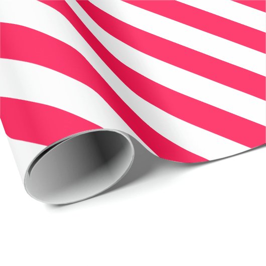 Christmas Classic rood wit gestreept trendy stijlv Cadeaupapier (Rol Hoek)