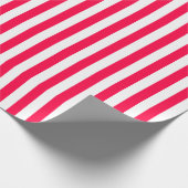 Christmas Classic Rood Wit Gestreepte Sjabloon Cadeaupapier (Hoek)