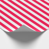 Christmas Classic Rood Wit Strepen Sjabloon Cadeaupapier (Hoek)
