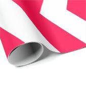 Christmas Classic Style Rood Wit Gestreept Sjabloo Cadeaupapier (Rol Hoek)