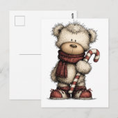 Christmas Clipart Collection | Teddy Bear Briefkaart (Voorkant / Achterkant)