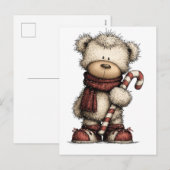 Christmas Clipart Collection | Teddy Bear  Feestdagenkaart (Voorkant / Achterkant)