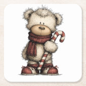 Christmas Clipart Collection | Teddy Bear Kartonnen Onderzetters (Voorkant)
