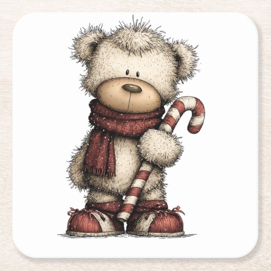 Christmas Clipart Collection | Teddy Bear  Kartonnen Onderzetters (Voorkant)