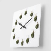 CHRISTMAS CLOCK "BEAUTIFUL MISTLETOE" VIERKANTE KLOK (Hoek)