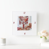 CHRISTMAS CLOCK "HOLIDAY COCKTAILS" VIERKANTE KLOK (Huis)