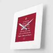 CHRISTMAS CLOCK "LOVELY CHRISTMAS POEM" VIERKANTE KLOK (Hoek)