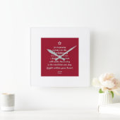 CHRISTMAS CLOCK "LOVELY CHRISTMAS POEM" VIERKANTE KLOK (Huis)