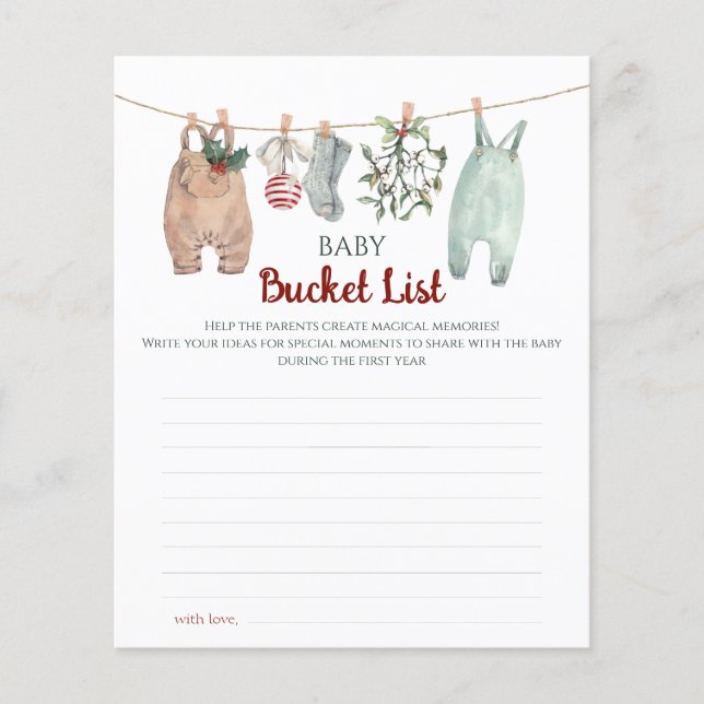 Christmas Clothes Baby Bucket List (Voorkant)