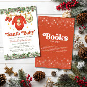 Christmas Clothesline Baby Shower and Book Request Kaart