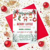 Christmas Clothesline Baby shower Kaart