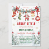 Christmas Clothesline Baby shower Kaart (Voorkant)