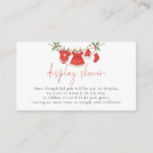 Christmas Clothesline Display Baby Shower Informatiekaartje (Voorkant)