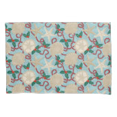 Christmas Coastal Tropical Sea Shells - Aqua Kussensloop (Voorkant)