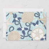 Christmas Coastal Tropical Sea Shells - Blue Kaart (Voorkant)