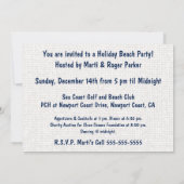 Christmas Coastal Tropical Sea Shells - Blue Kaart (Achterkant)