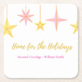 Christmas Coaster  with Holiday Motifs Kartonnen Onderzetters (Voorkant)