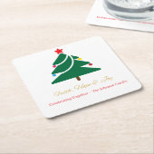 Christmas Coaster with Holiday Motifs Kartonnen Onderzetters (Schuin)