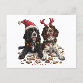 Christmas Cocker Spaniel Dogs Feestdagenkaart