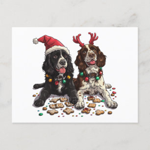 Christmas Cocker Spaniel Dogs Feestdagenkaart