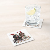 Christmas Cocker Spaniel Dogs Kartonnen Onderzetters (Insitu)