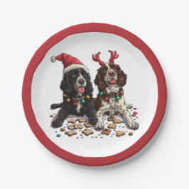 Christmas Cocker Spaniel Dogs Papieren Bordje