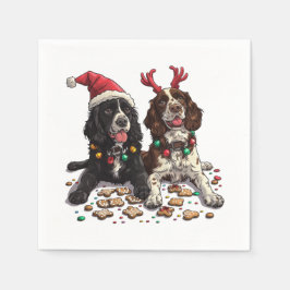 Christmas Cocker Spaniel Dogs Servet