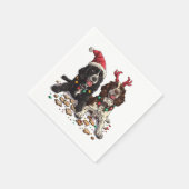 Christmas Cocker Spaniel Dogs Servet (Hoek)