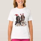 Christmas Cocker Spaniel Dogs T-shirt (Voorkant)