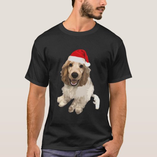 Christmas Cocker Spaniel (White) Essential T-Shirt (Voorkant)