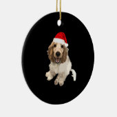 Christmas Cocker Spaniel (White) Essential T-Shirt Keramisch Ornament (Rechts)