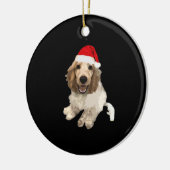 Christmas Cocker Spaniel (White) Essential T-Shirt Keramisch Ornament (Links)