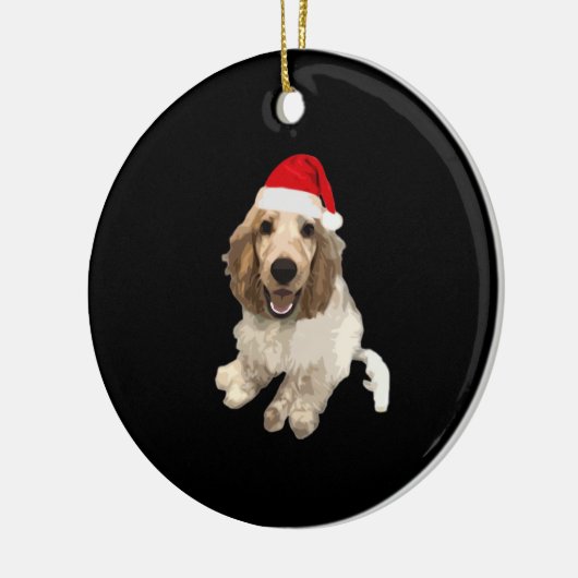 Christmas Cocker Spaniel (White) Essential T-Shirt Keramisch Ornament (Links)