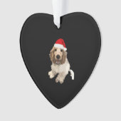 Christmas Cocker Spaniel (White) Essential T-Shirt Ornament (voorkant)