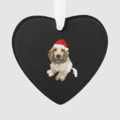 Christmas Cocker Spaniel (White) Essential T-Shirt Ornament (voorkant)