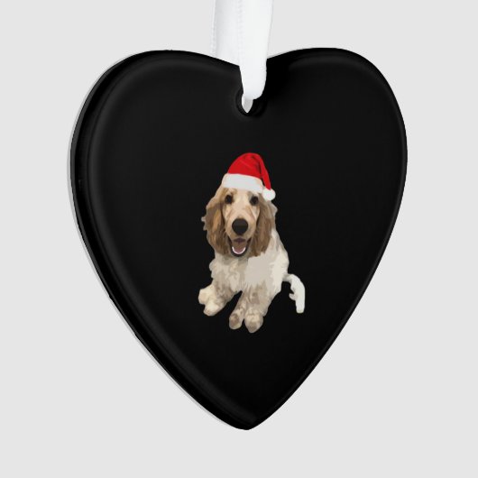 Christmas Cocker Spaniel (White) Essential T-Shirt Ornament (voorkant)