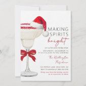 Christmas Cocktail Holiday Party Invitation Kaart (Voorkant)