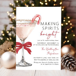 Christmas Cocktail Holiday Party Invitation Kaart