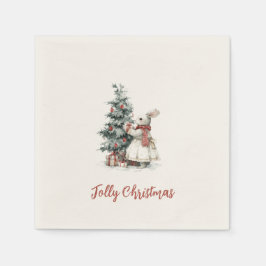 Christmas Cocktail Napkin | Festive Tableware Set Servet