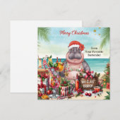 Christmas Cocktail Party Greeting Card Feestdagenkaart (Voorkant / Achterkant)