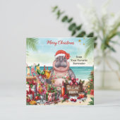 Christmas Cocktail Party Greeting Card Feestdagenkaart (Staand voorkant)