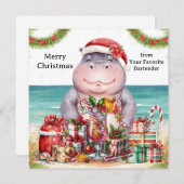 Christmas Cocktail Party Greeting Card Feestdagenkaart (Voorkant / Achterkant)