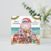 Christmas Cocktail Party Greeting Card Feestdagenkaart (Staand voorkant)