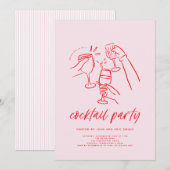 Christmas Cocktail Party Invitation Kaart (Voorkant / Achterkant)