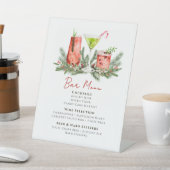 Christmas Cocktails Festive Drinks Holiday Bar Reclamebord Met Voetstuk (Insitu)