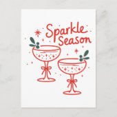 Christmas Cocktails Sparkle Season Briefkaart (Voorkant)