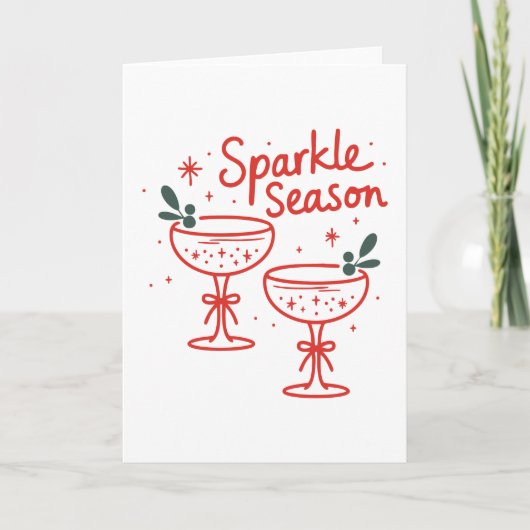 Christmas Cocktails Sparkle Season  Kaart (Voorkant)